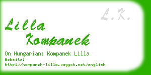 lilla kompanek business card